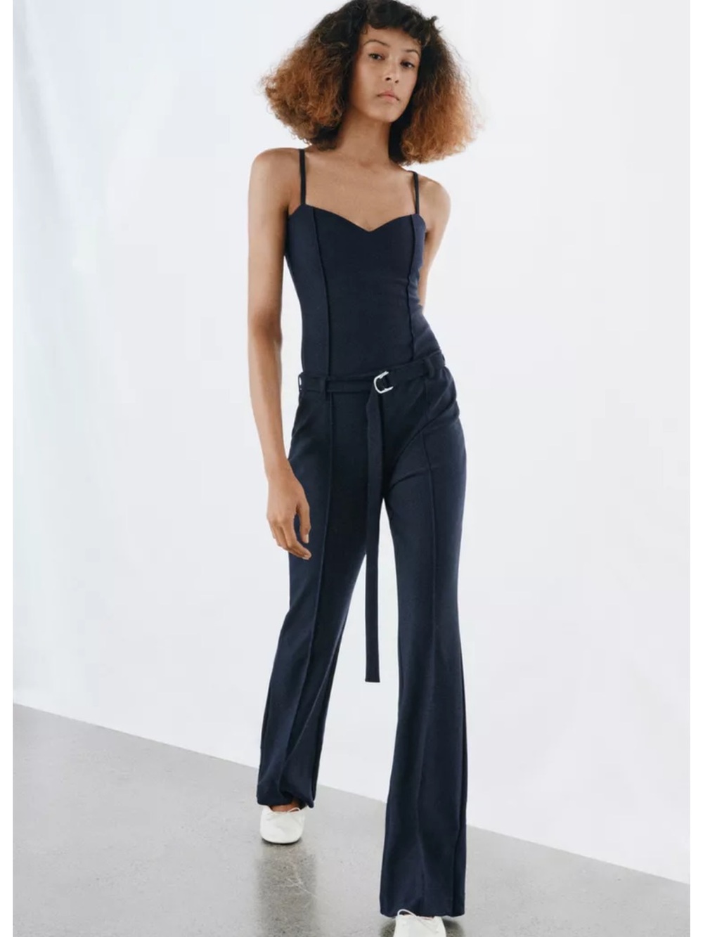 Zara crepe belted pants size M NWT Tall